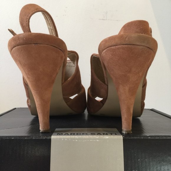 Real Suede Marco Santi Paola Sandals/Heels - Picture 4 of 7